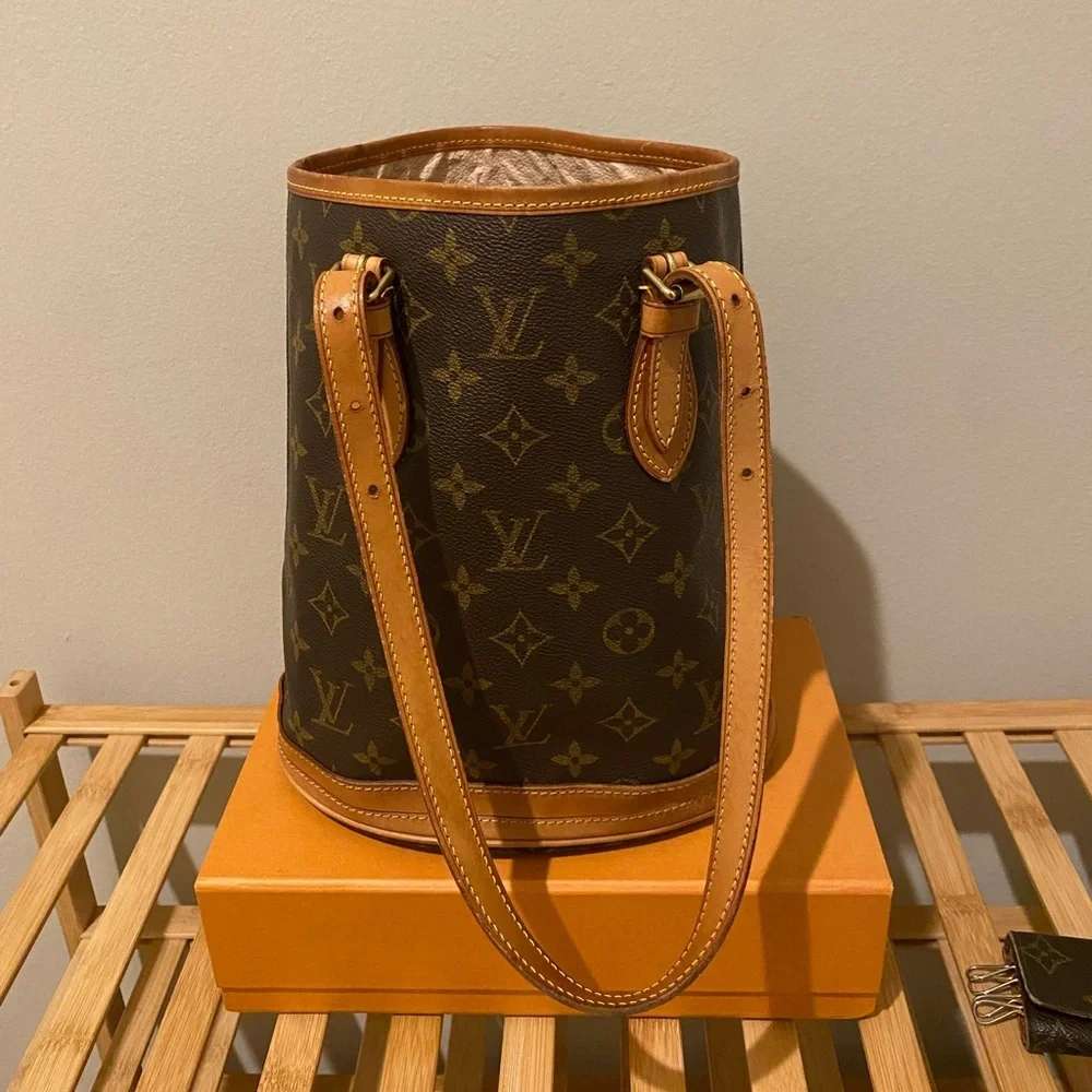 Authentic Vintage Louis Vuitton Bucket Bag pm and rare multicles 4/ key … - Picture 4 of 17